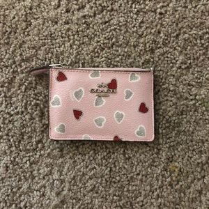 Small pink Coach wallet